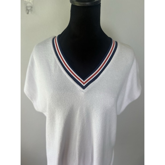 SOLD Towel Terry Tunic V-Neck Top Relaxed Fit Sporty Size Small - Picture 3 of 9